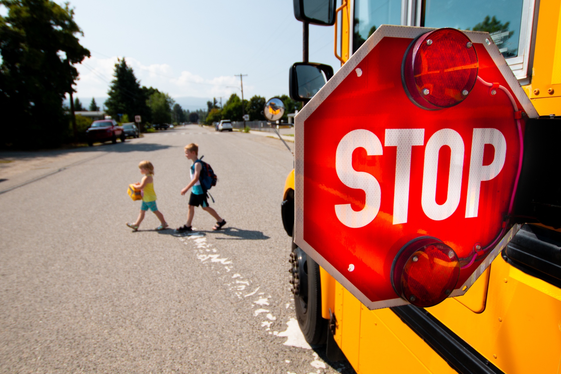 school bus stop sign