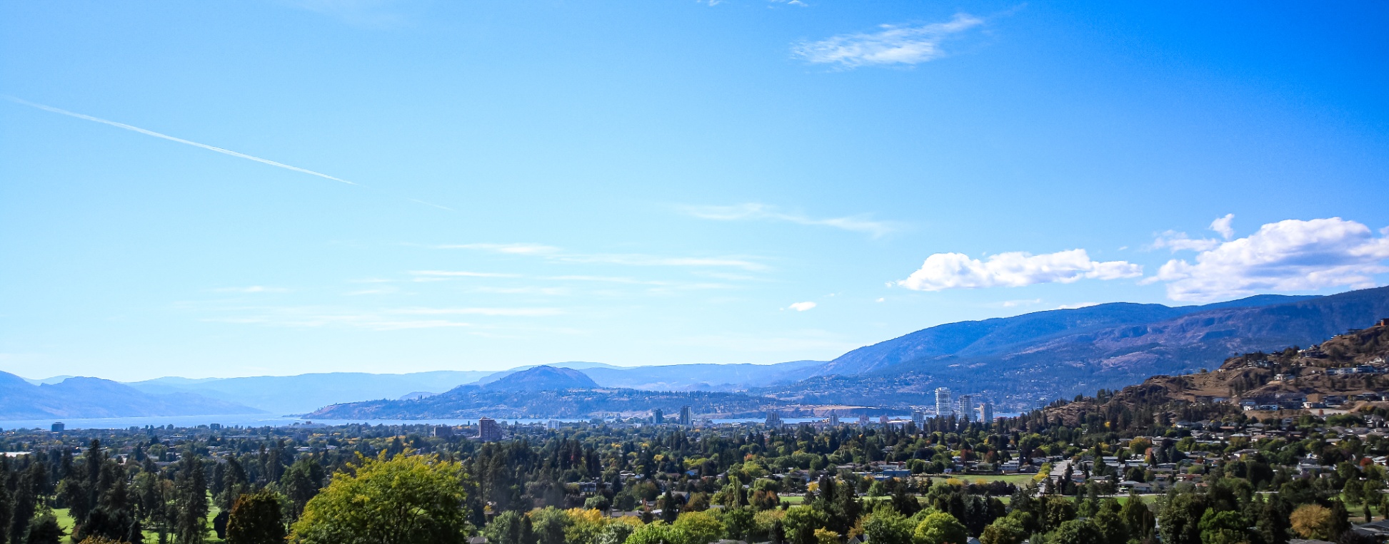 View of Okanagan valley from Dilworth area looking southwest
