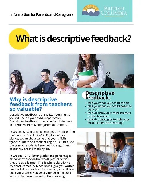 What is descriptive feedback